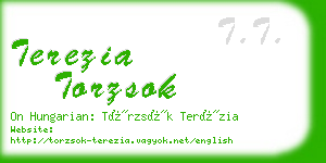 terezia torzsok business card